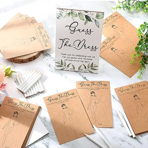 Guess The Dress Bridal Shower Game - 50 pieces