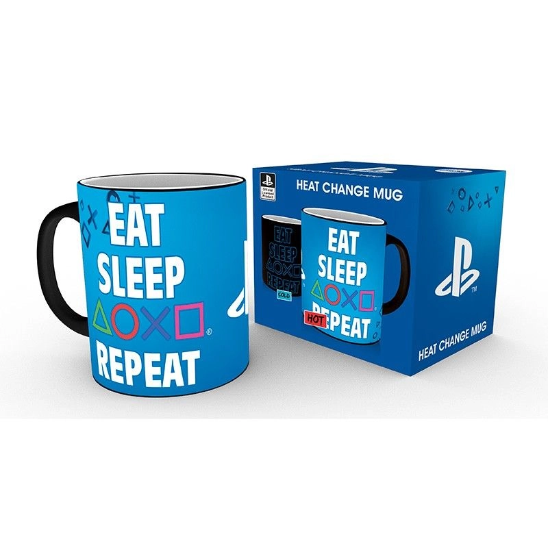 Playstation Eat Sleep Repeat Heat Change Mug - 2 pcs - 320 ml