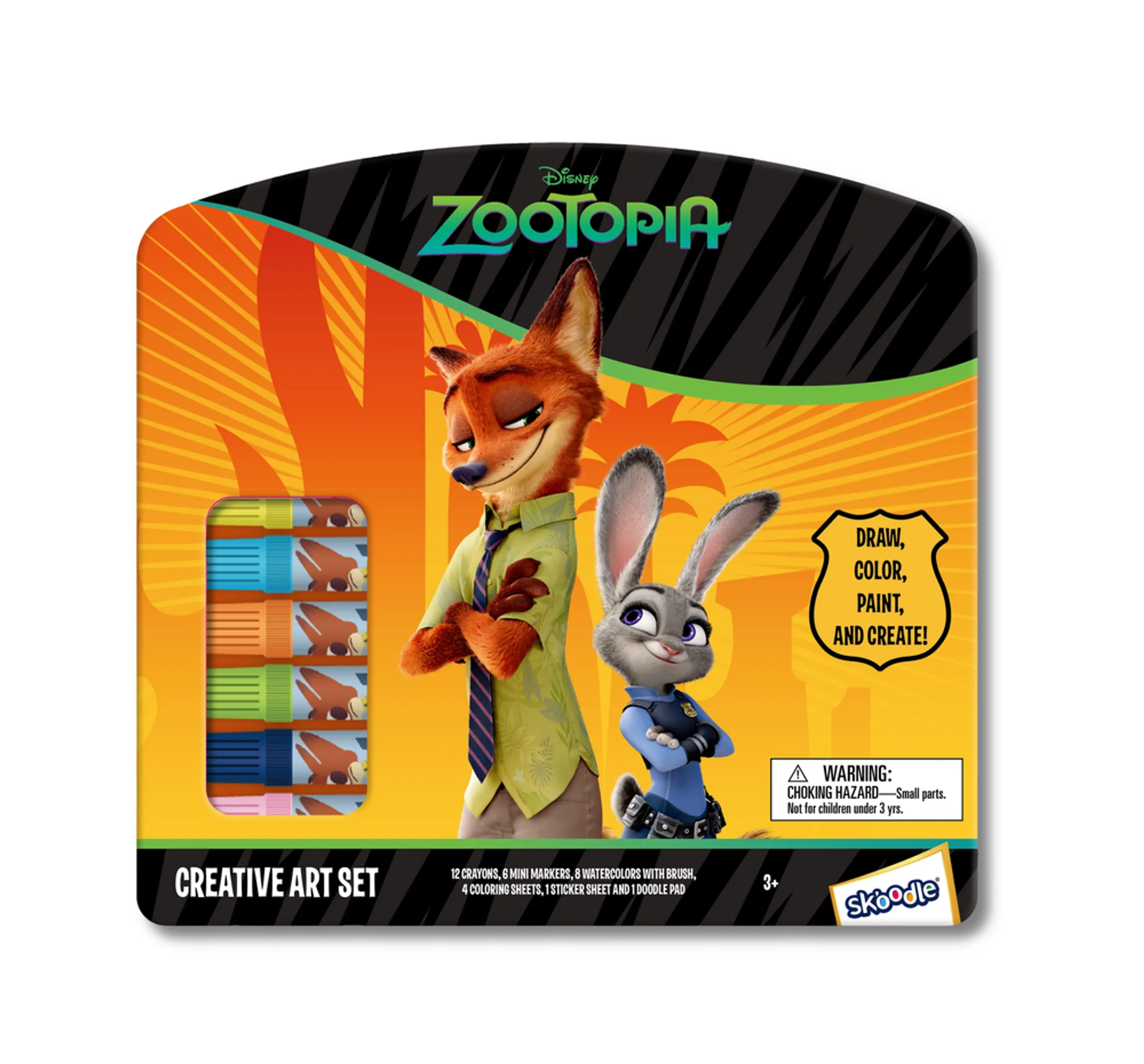 Disney Zootopia Creative Art Set - 50+pcs crayons, markers, watercolors