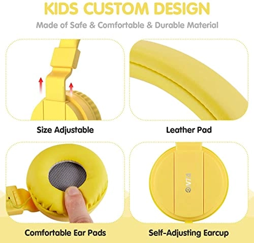 Kids Headphones - 40mm 3.5mm Yellow