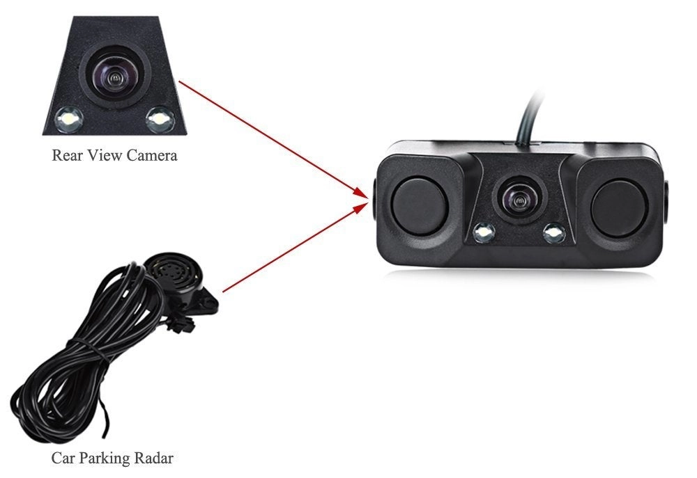 3in1 Backup Camera - Night vision 720×504 Pixels Kit