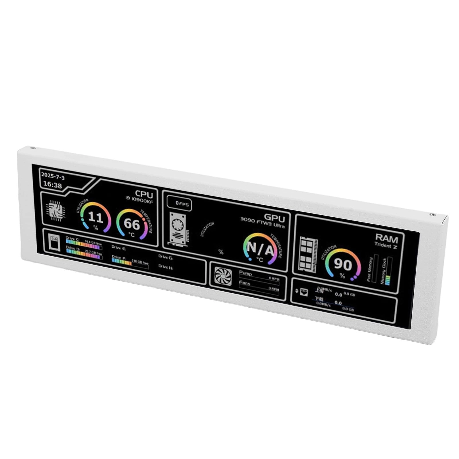 PC Temperature Display Panel - Bewinnerelmhxcsgtz-12 8.8 Inches 1920x480