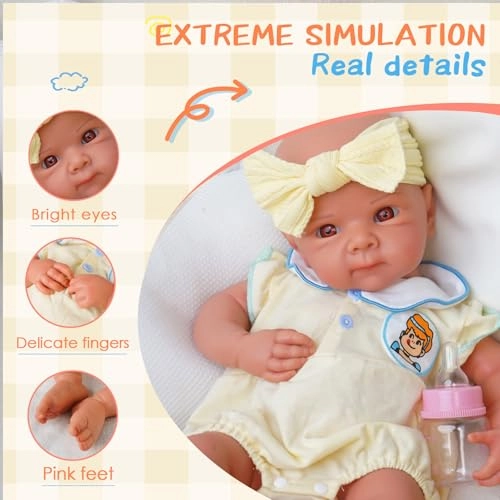 Reborn Baby Doll - 20.1 Inch Silicone Anatomically Correct Ages 3+
