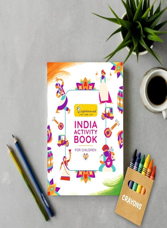 Children's Activity Book - Crayons India Theme
