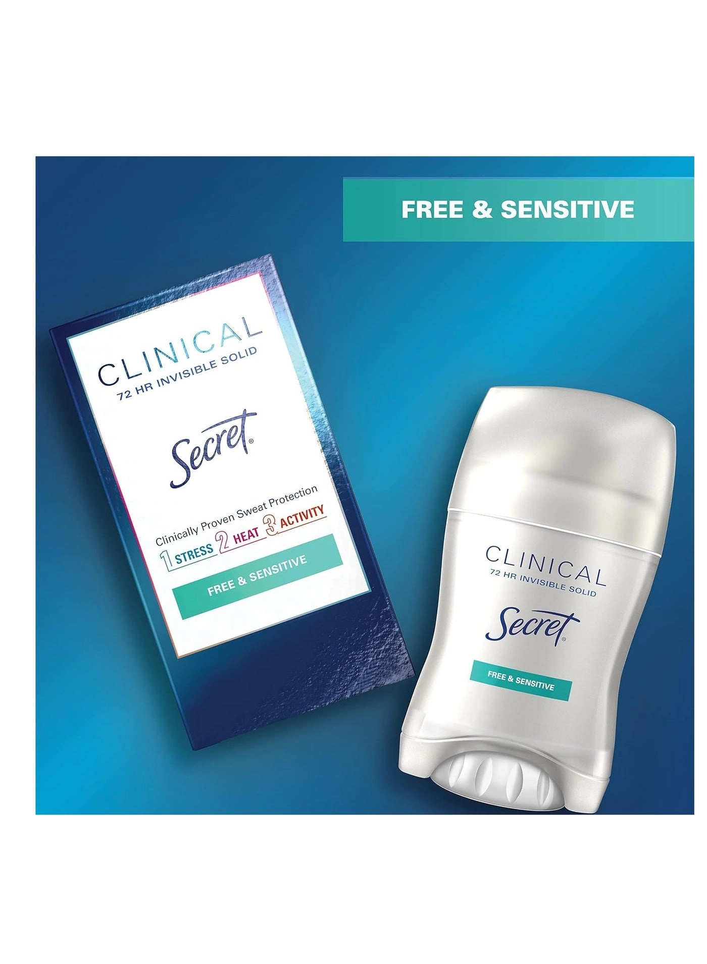 Clinical Strength Invisible Solid Antiperspirant And Deodorant - Free And Sensitive 45 g