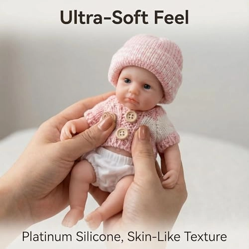 Reborn Baby Doll - 8 inch Full silicone Girl Ages 3+