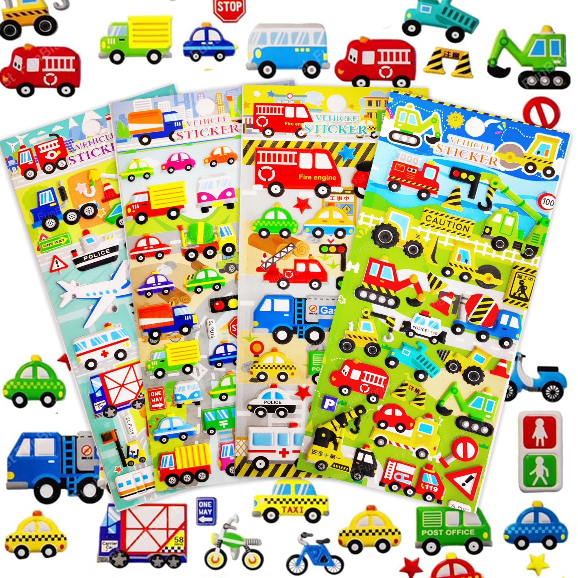 FunBlast Cute Mix Sticker Book Self Adhesive Puffy 150 pcs