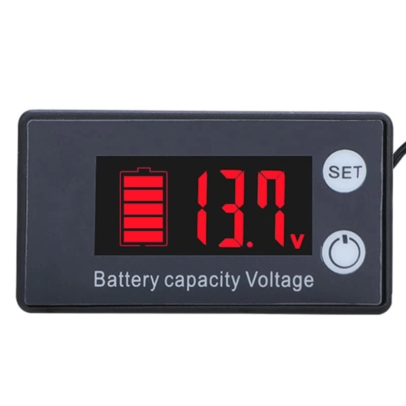 Battery Capacity Indicator - DC7-70V ±1% Blue Backlit LCD
