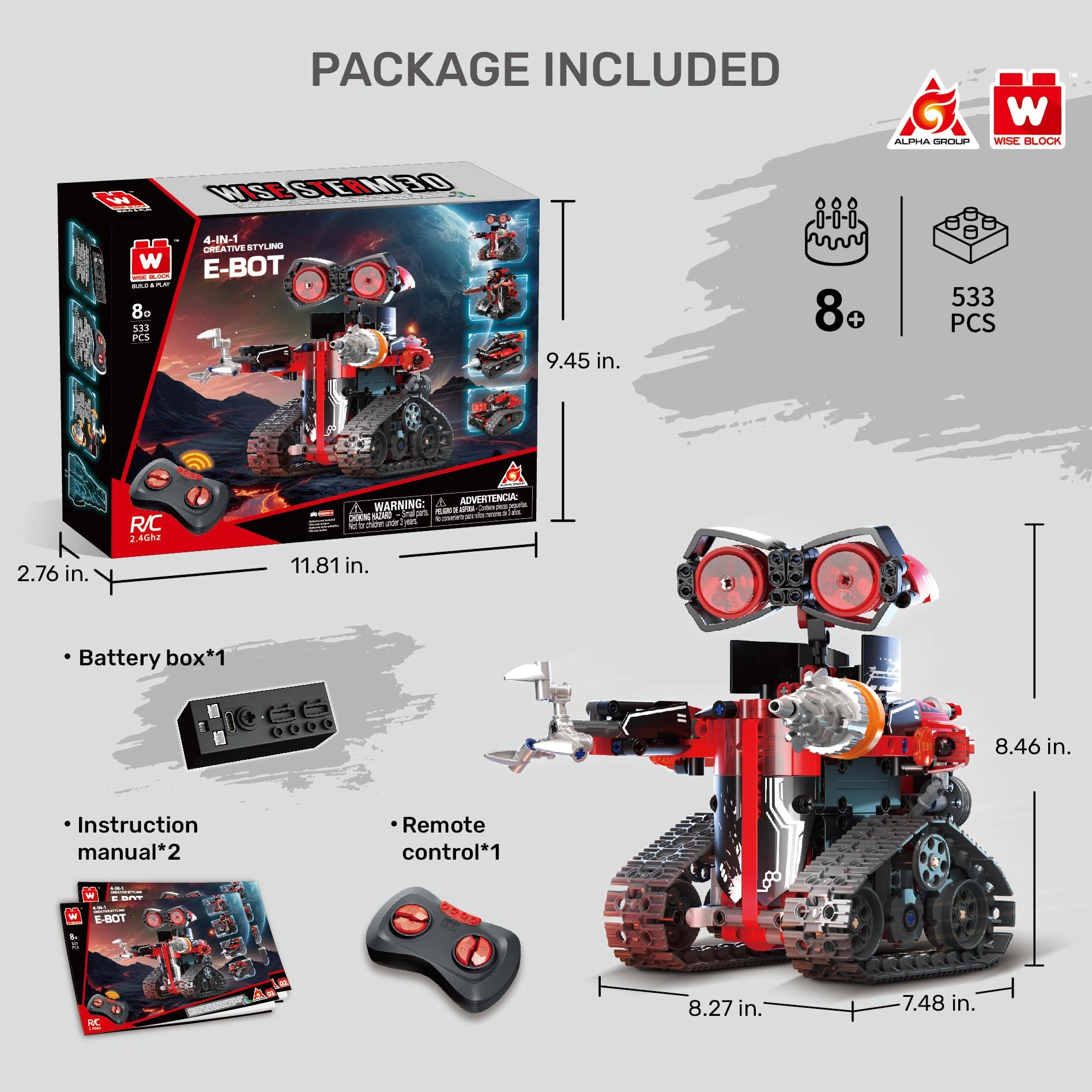 Robot Building Kit - 533 pcs