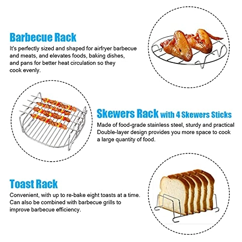 Air Fryer Kit - Metal+carbon steel+stainless steel 12pcs