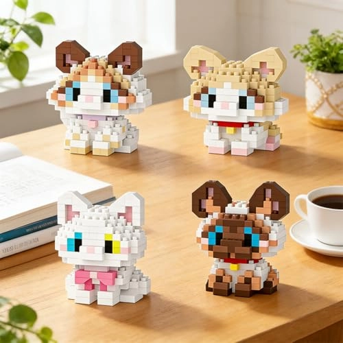 Cat Building Blocks - 4 pcs