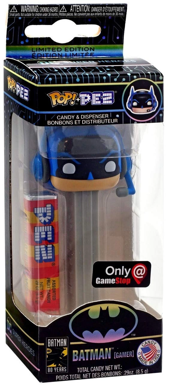 FUNKO Batman - DC Super Heroes - Pop Pez Grey - Gamer Exclusive