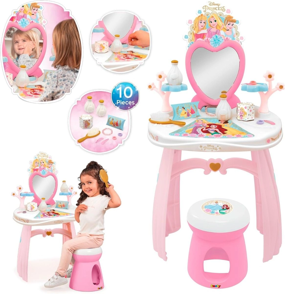 Smoby Disney Princess 2-In-1 Dressing & Makeup Table Set (sim-7600320250)