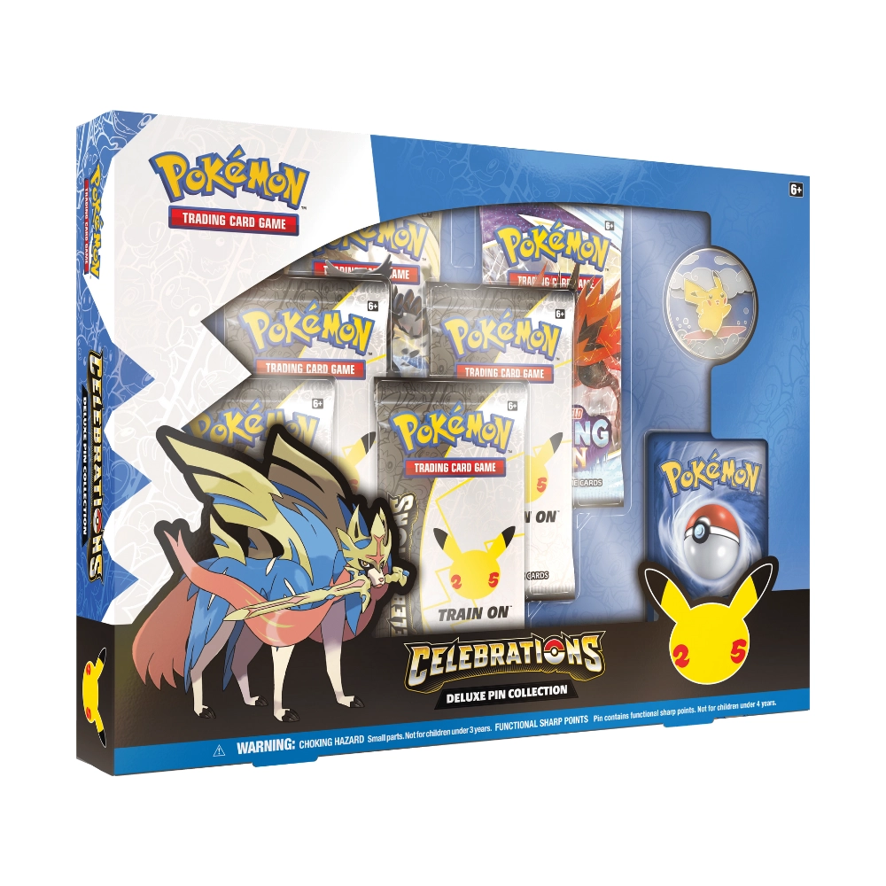 Pokémon Celebrations Deluxe Pin Zacian LV.X Booster Collection Box
