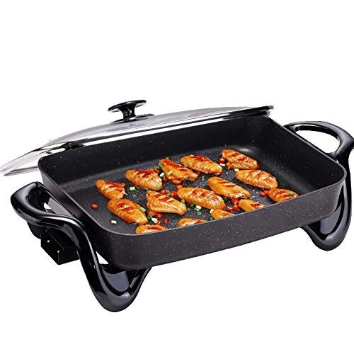 Multi Function Household Electric Grills - dark gray stainless steel + explosion-proof glass