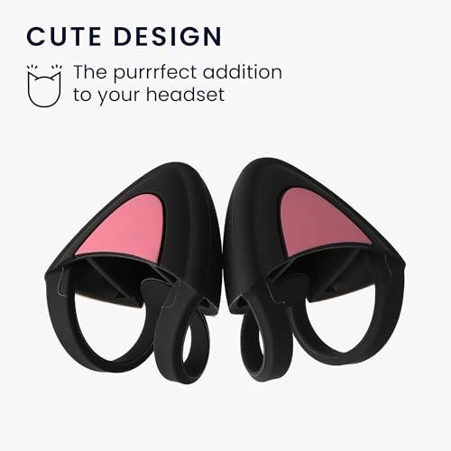 Cat Ears for Overear Headphone - Set of 2 Fits Headbands 1" to 1.5"
