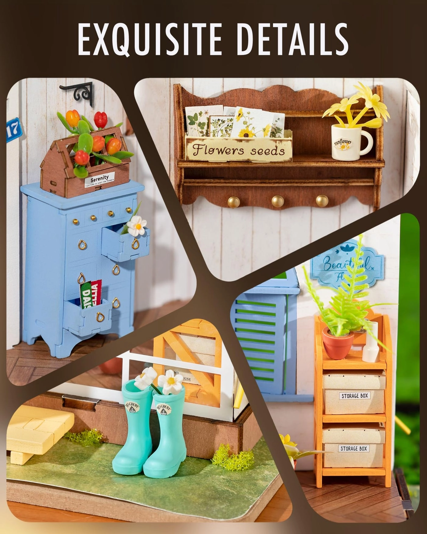 DIY Miniature Dollhouse Kit - Dreamy Garden