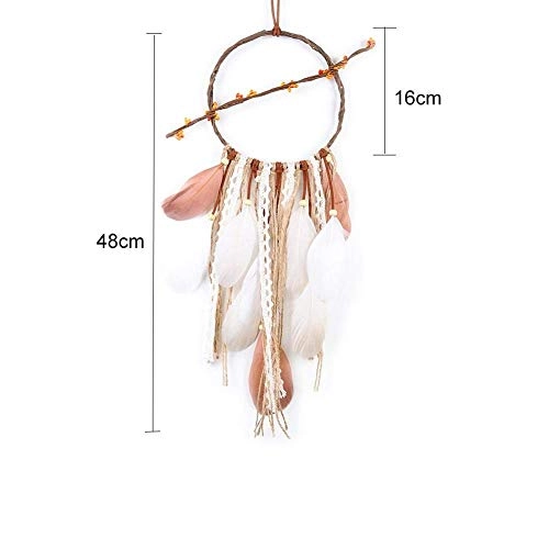Twig dream catcher - rattan polyester fiber wire feather hemp rope