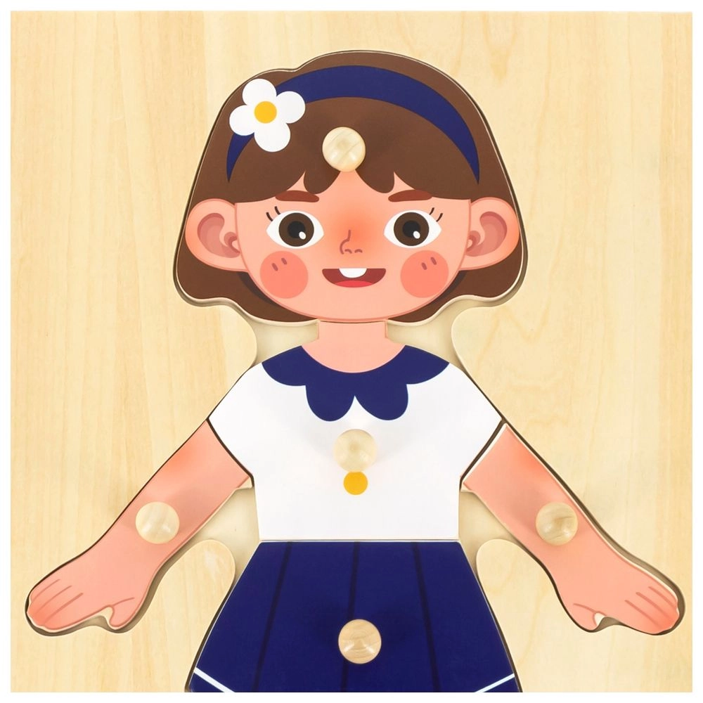 Body Parts Puzzle-Girl - 3 + 7 pieces