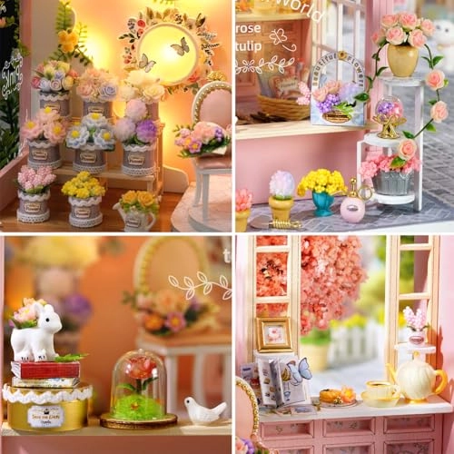 Miniature Wooden Dollhouse Furniture Kit - Creative Room 1:24