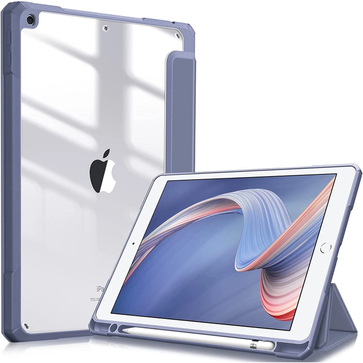 glassology Magnetic Case with Pencil Holder and Screen Protector for iPad 10.2-inch / 10.5-inch (2021)