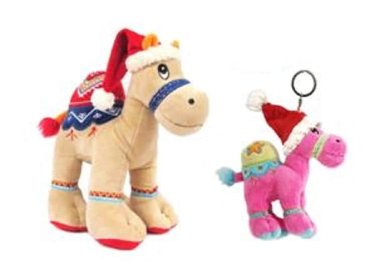 camel - Dark Pink 18cm + key ring - Brown 12cm