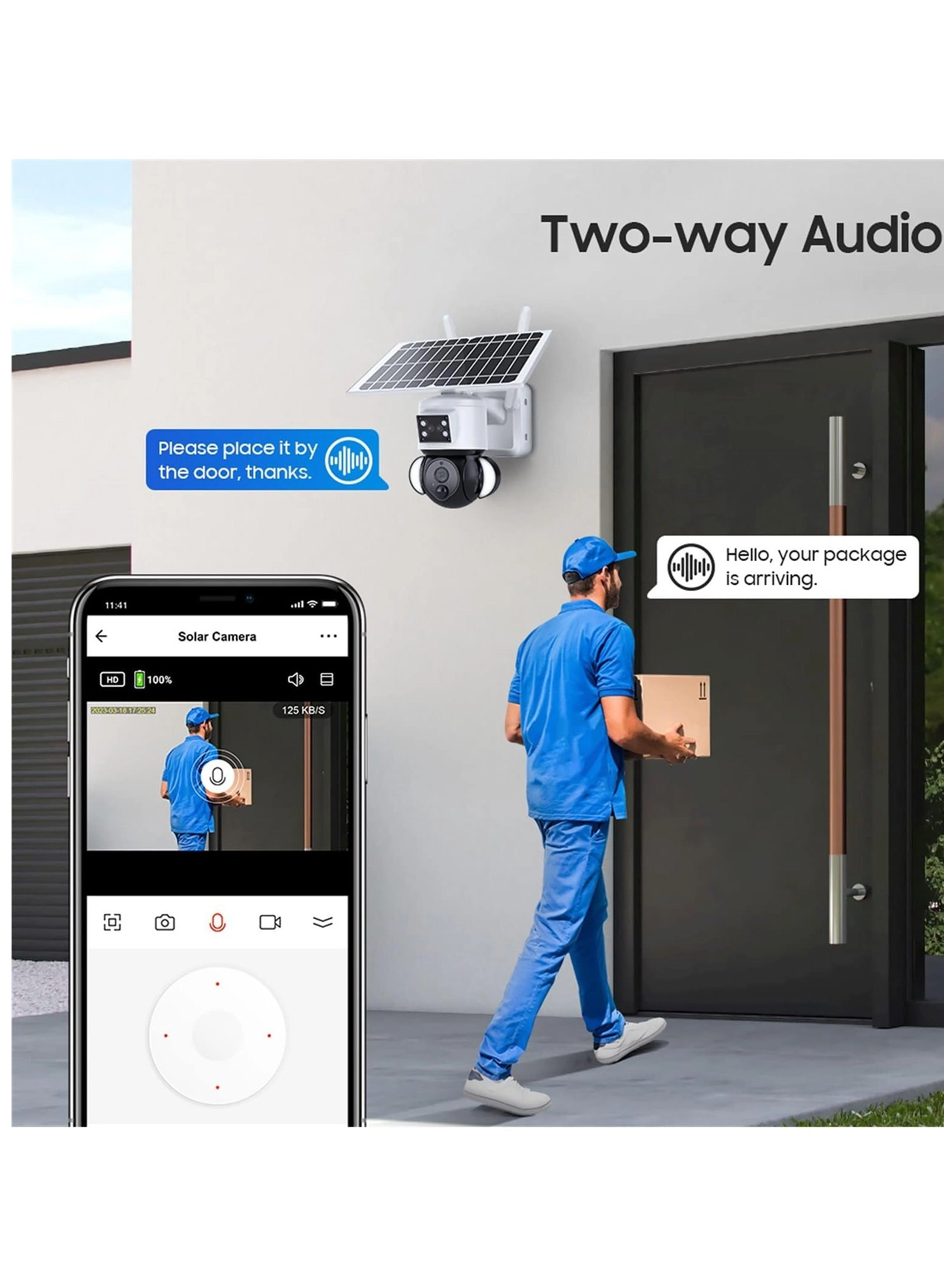 Solar Security Wireless Outdoor Camera 2K