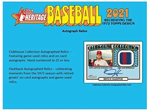 2021 Heritage Baseball Blaster Box - 72pcs