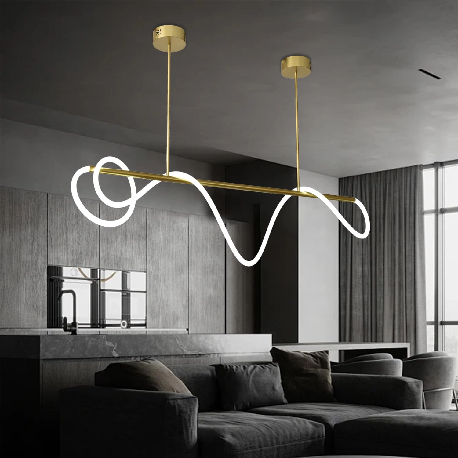 SITAFU Modern Linear Chandelier - 62.9"
