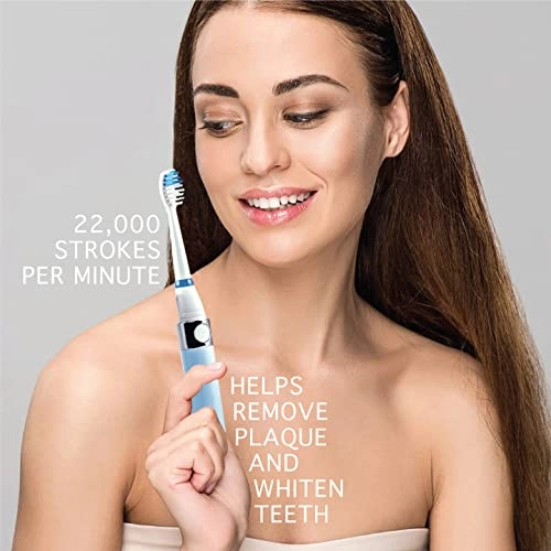 Portable Sonic Toothbrush - 22,000 Strokes Per Minute 3 Brush Heads