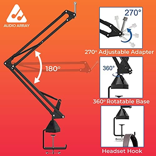 AM-C2 XLR Microphone - Condenser Kit Pro MAX Boom Arm