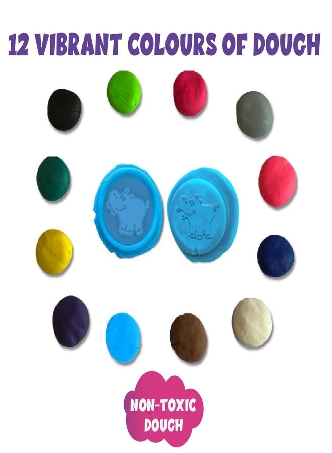 Animal Themed Dough Tubs - 3+ years 12 pcs