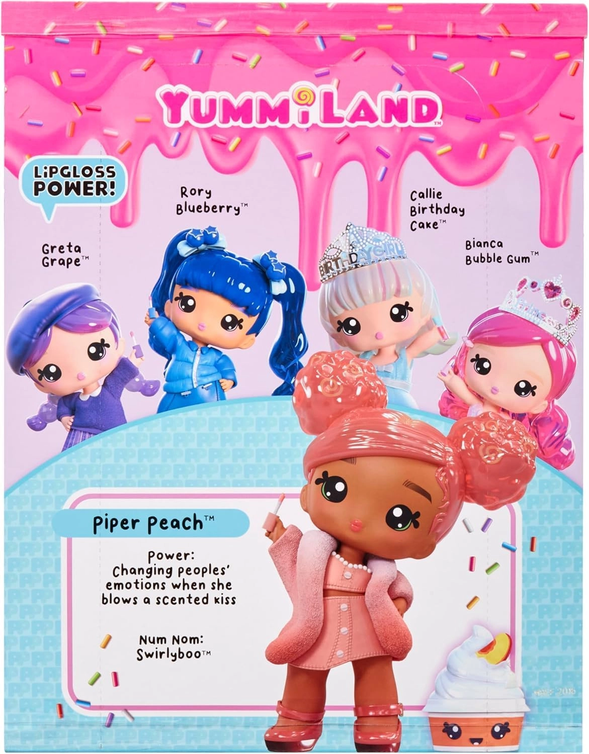 Pia Peach Doll - Peach-scented hair Pet Lip Gloss Kit Ages 4+
