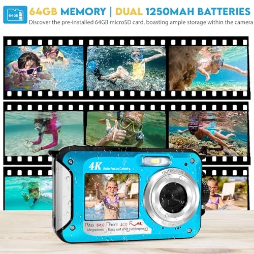 Fotocamera impermeabile da 64MP 4K