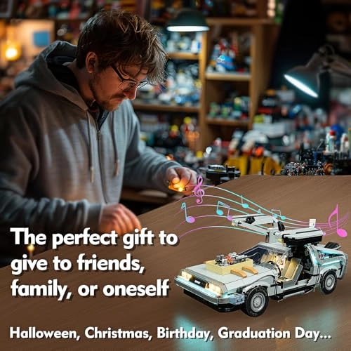 LED Lighting Compatible with Lego Back to The Future Time Machine 10300 - Music Edition 2 AAA batteries required.