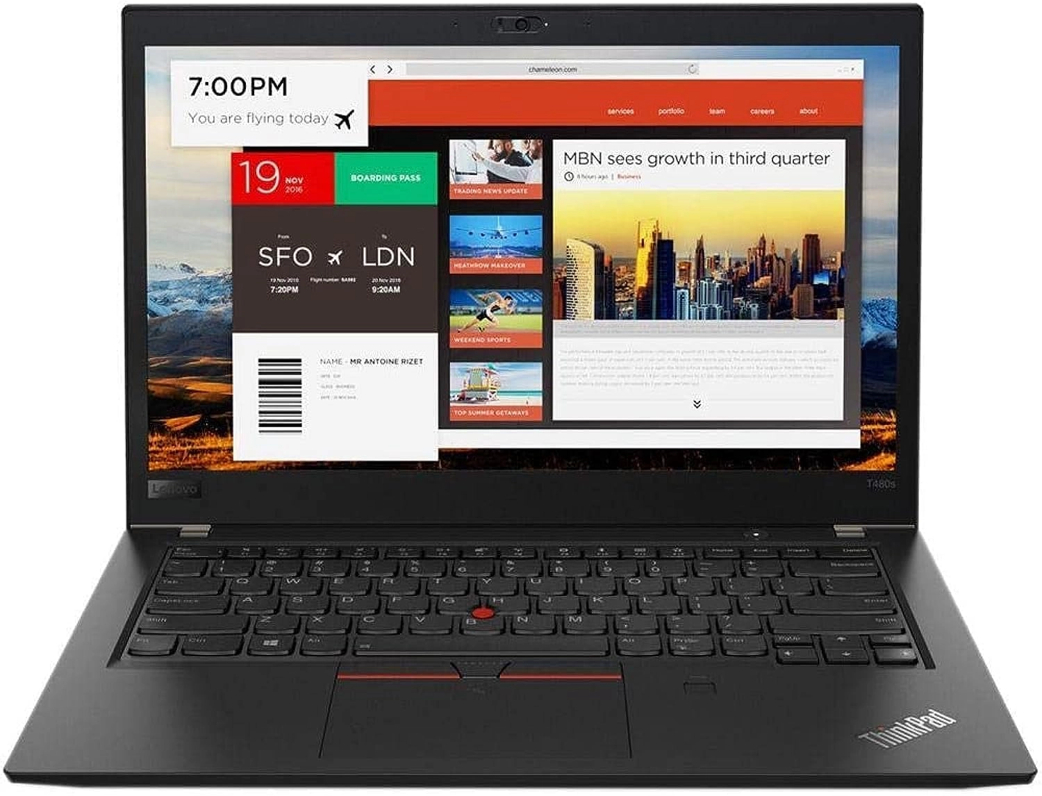 Lenovo (Renewed) ThinkPad T480s 20L7001PAD - 14'' Core i7 8GB 256GB SSD