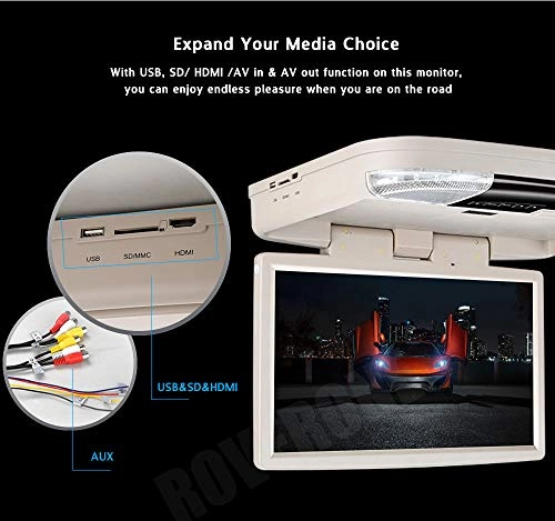 Car Roof Mount DVD Player - 15.6 Inches