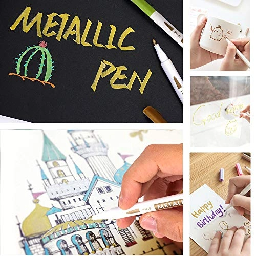 Metallic Brush Markers - 15 colours Brush Tip