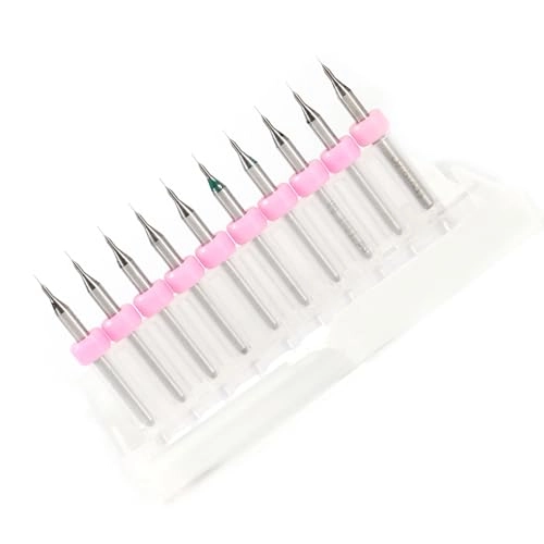 Micro Drill Bits - Tungsten Steel, White Steel 10pcs 0.1mm