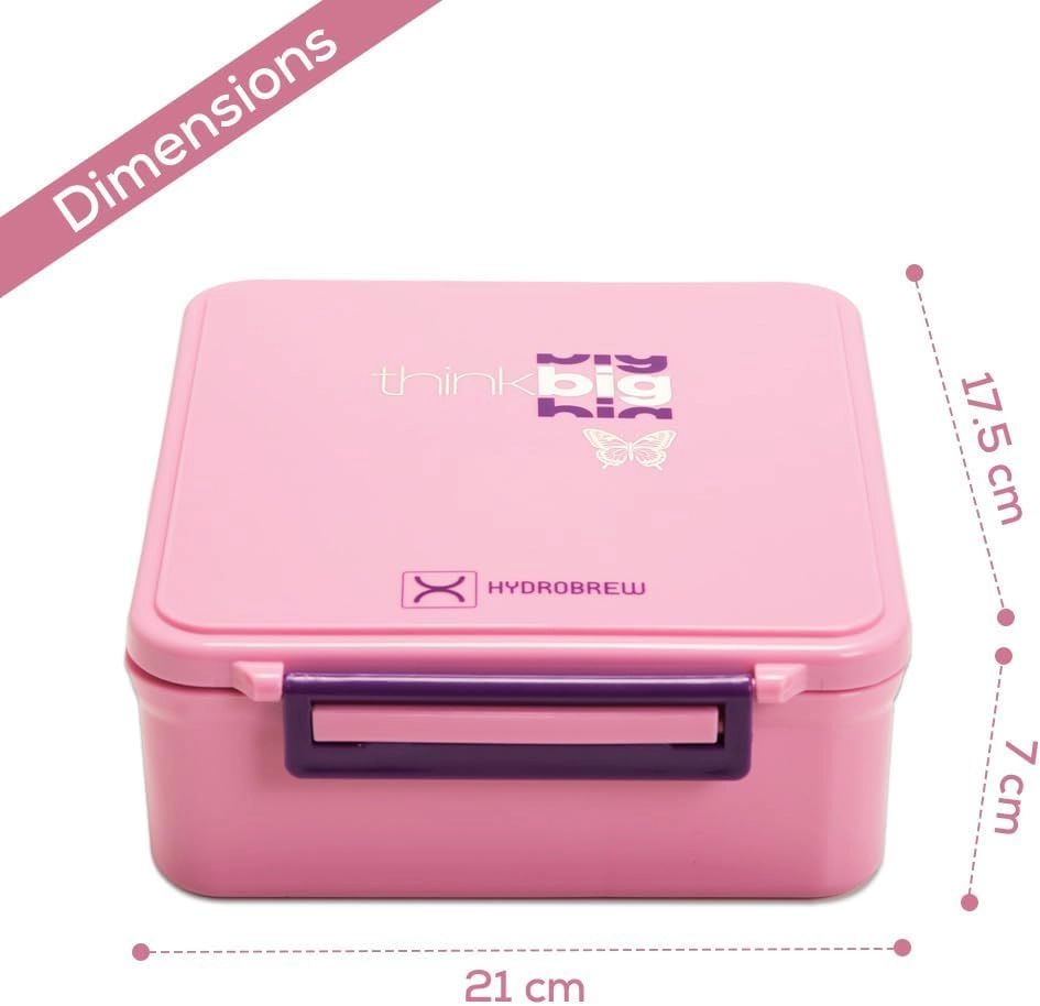Bento Lunch Box With Steel Food Jar - Think Big Blush 1.74L