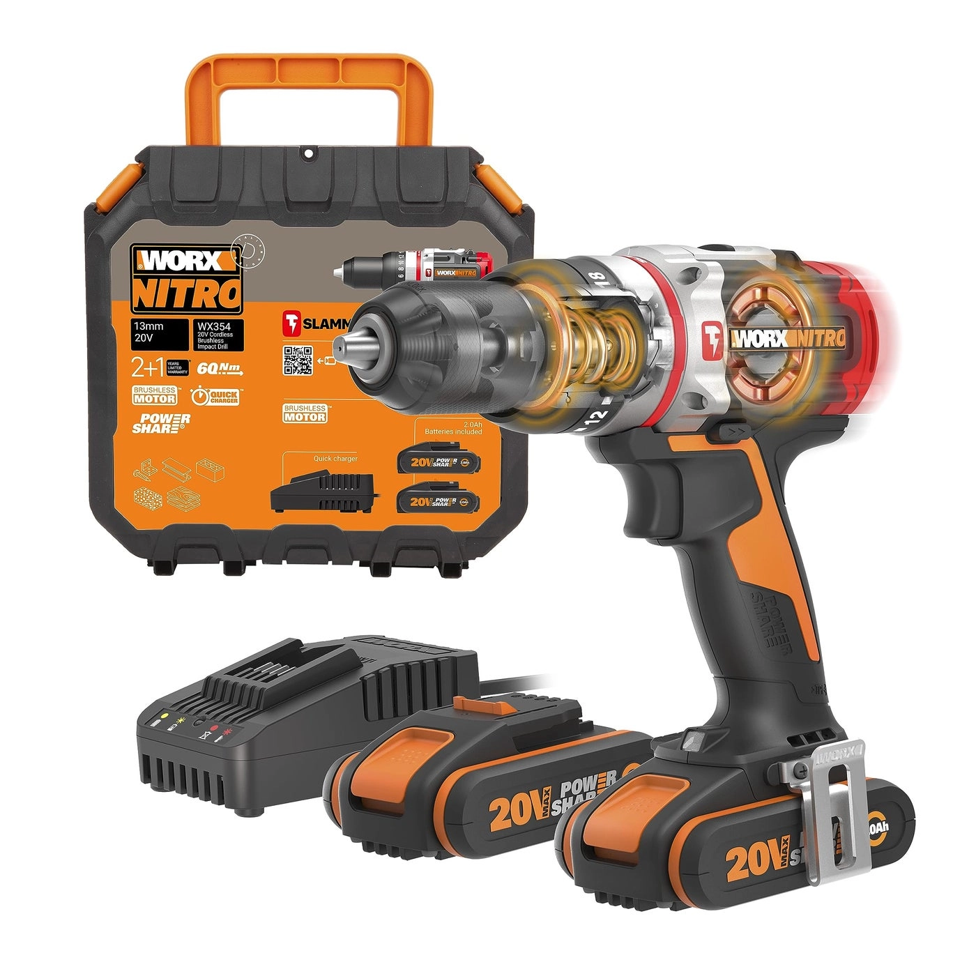 WORX WX354 - 2 Amp Hours
