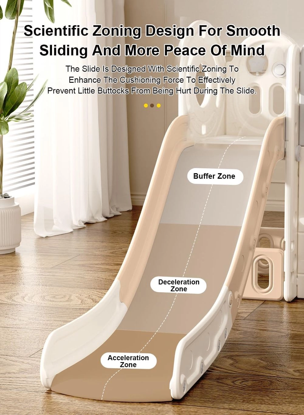 Kids Playhouse With Slide - Indoor and Outdoor Use Durable Construction