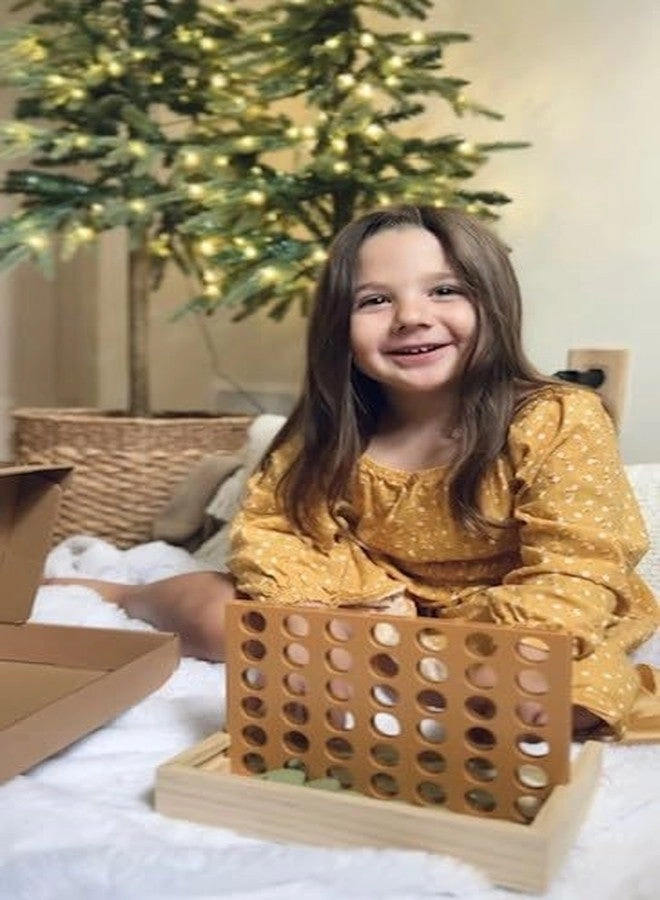 Four in a Row - Wooden Two Player Travel