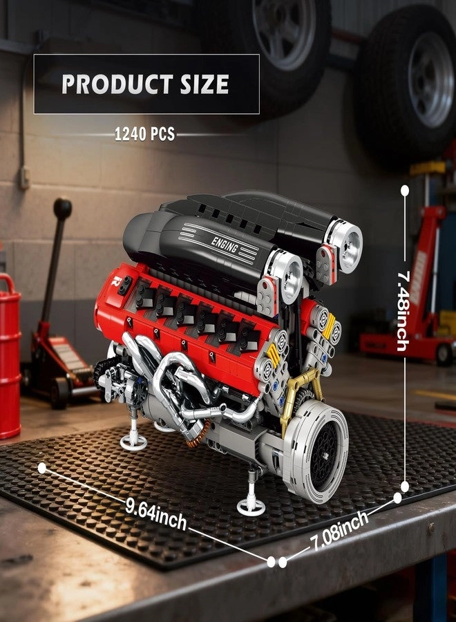 Erector Sets V12 Engine - 65° V-Angle with Motor