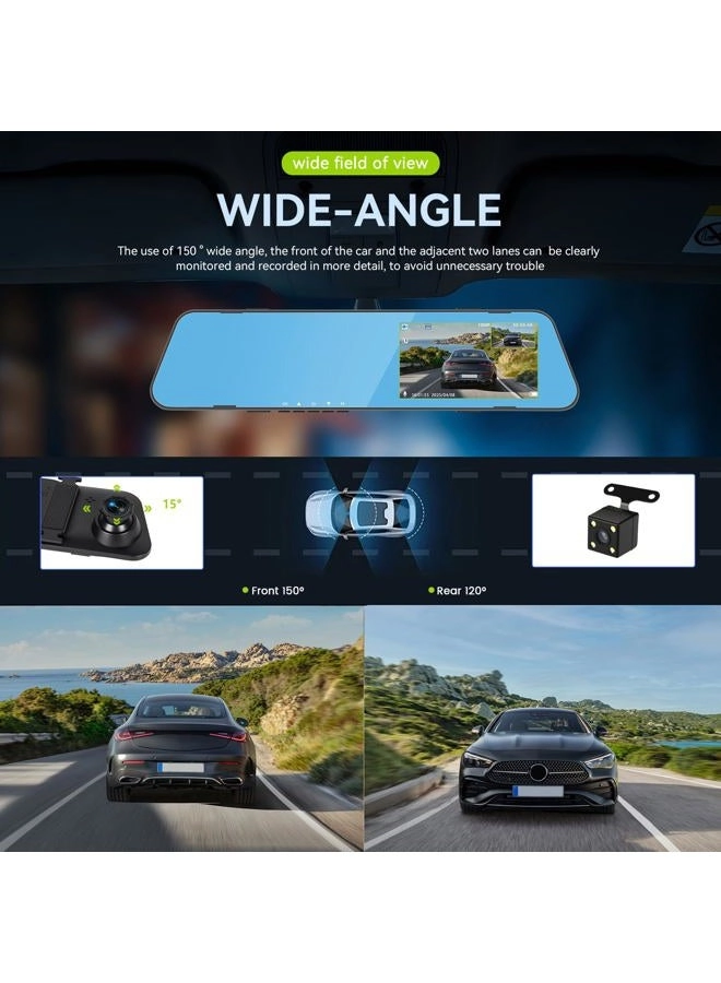 Rearview Mirror Car Recorder - 1080P 480P