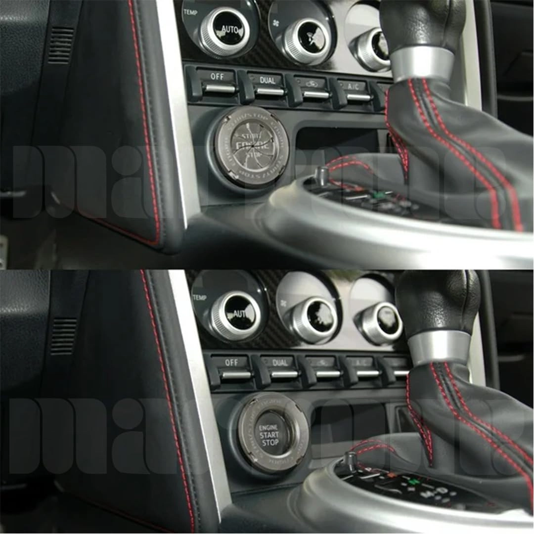 Push to Start Ignition Button Cover - Black Medium