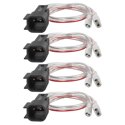 RED WOLF Car Speaker Wiring Harness Connector - 2 Pair Compatible with 2014-2022 Silverado
