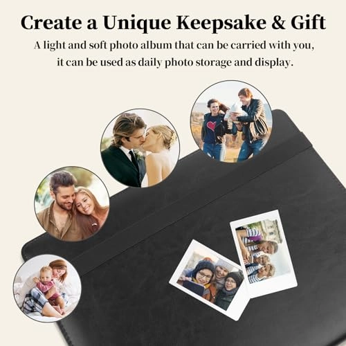 400 Pockets Photo Album - Compatible with Instax Mini Light Blue