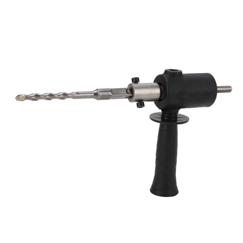 Conversion Head - Electric Drill to Hammer with Bits and Handle