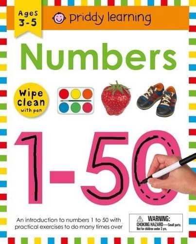Priddy Books US Wipe Clean Workbook: Numbers 1-50 - 3-5